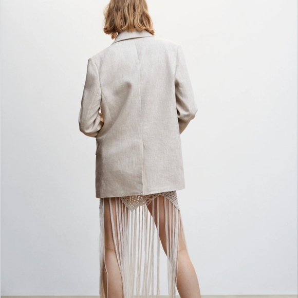 Linen Cream Blazer - Picture 2 of 3